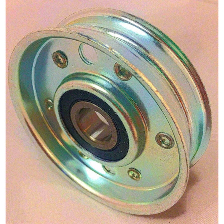 Terre Products Flat Idler Pulley - 3'' Flat Dia. - 5/8'' Bore - Steel 31300075